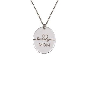 ♥️ LOVE YOU MOM STERLING SILVER NECKLACE